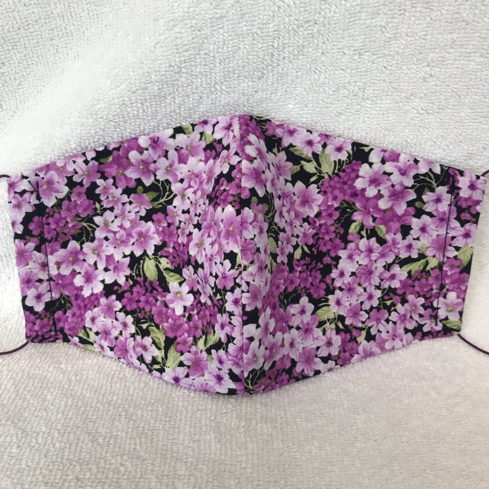Adult Purple Flowers Face Mask